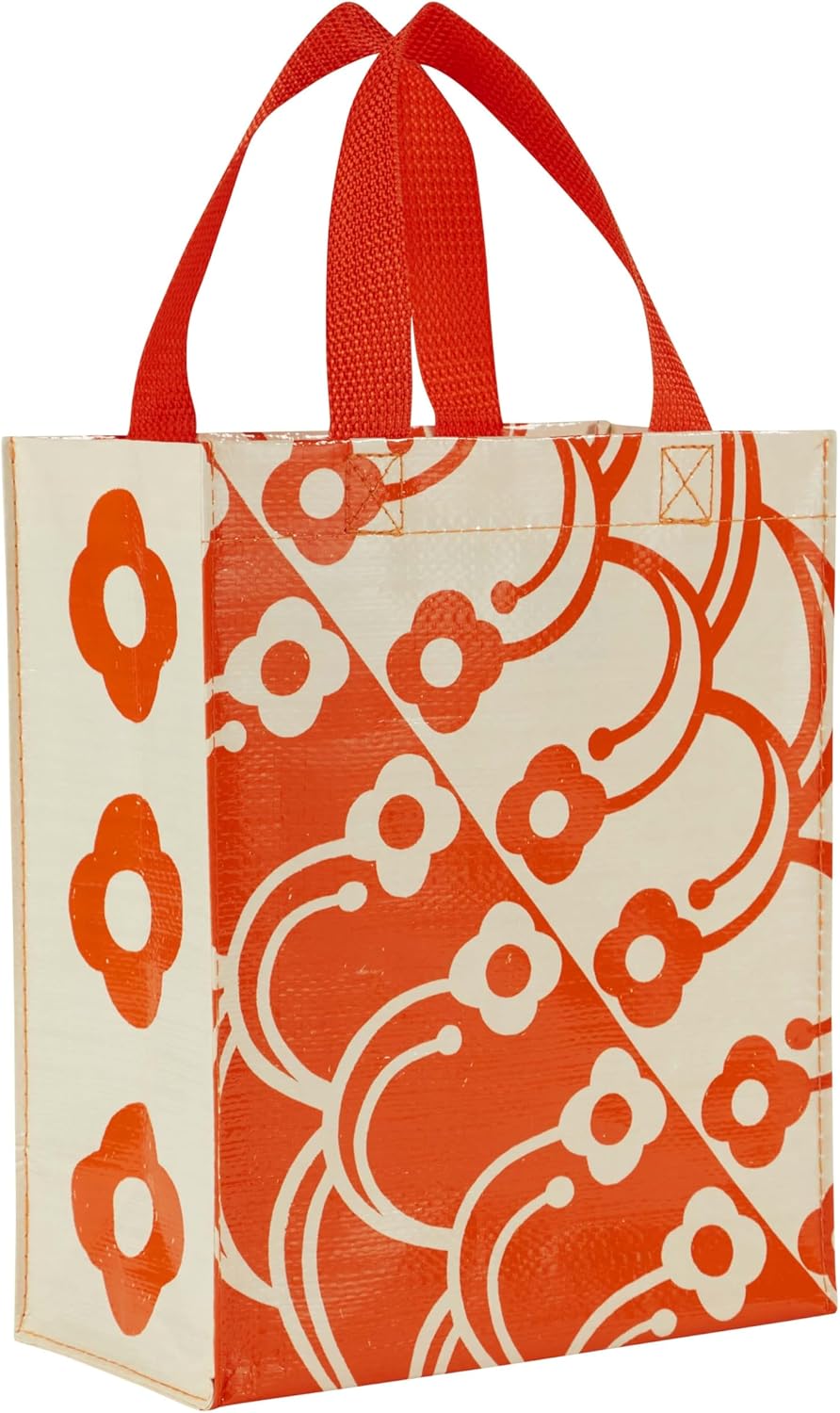 Blue Q Handy Tote - Reusable lunch sack, gift bag, sturdy, easy-to-clean, 95% recycled, 10" x 8.5" x 4.5".