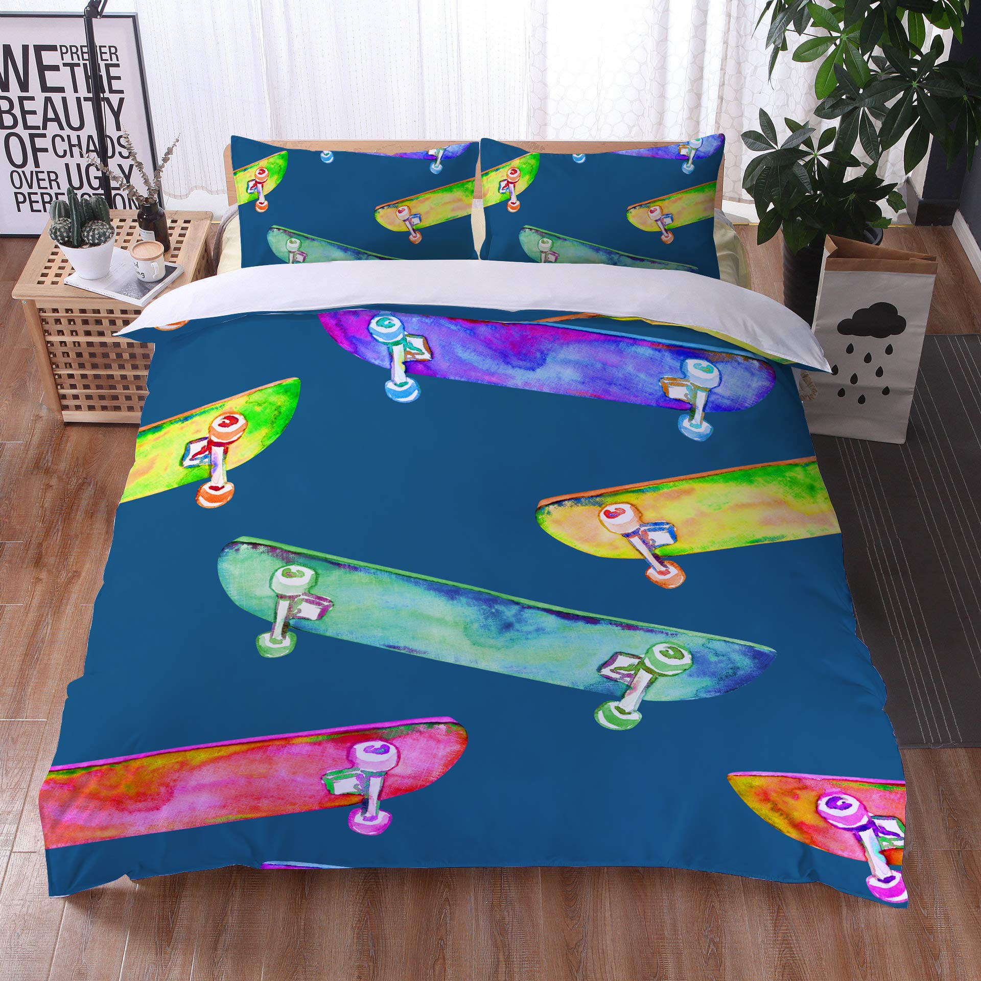 Funda de edredón de ropa de cama impresa en 3D King para jóvenes