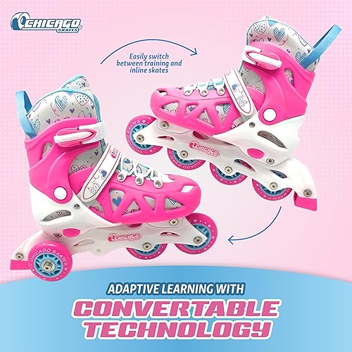 Miniatura 2 de Chicago Inline Training Roller Skates with Protective Gear for Kids – Durable, Top Performance Roller Blades - Wrist Guards, Kneepads & Backpack–