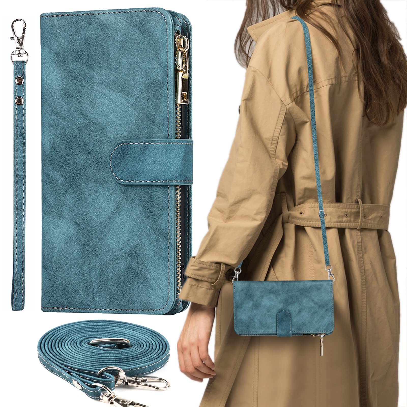 Amazon.co.jp: AQUOS R8 ケース 手帳型 ショルダー ストラップケース