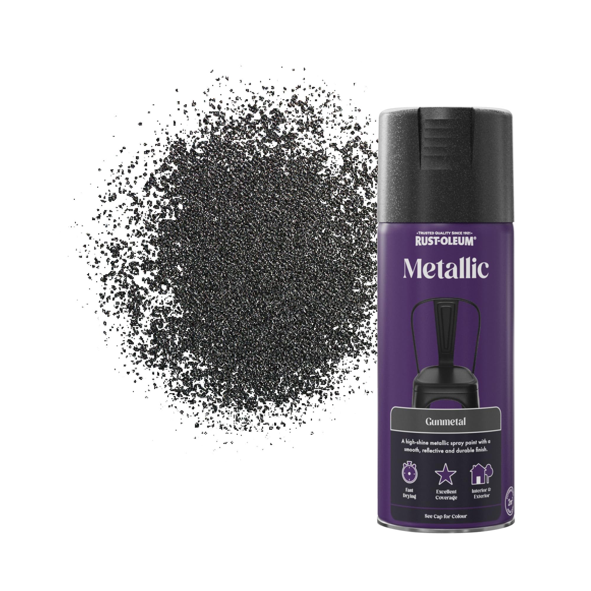 400ml Metallic Spray Paint - Gun Metal