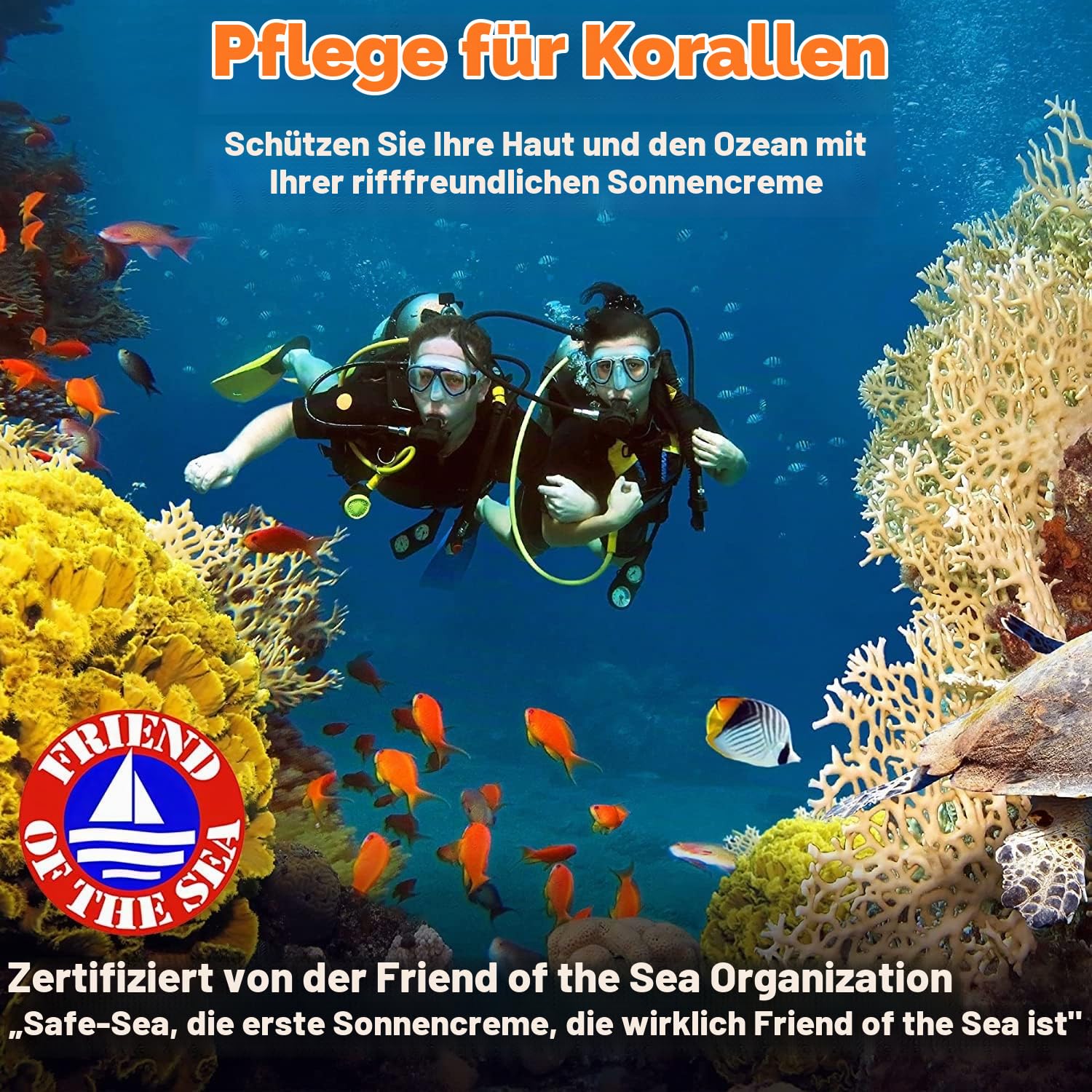 Safe Sea Zinkoxid-Sonnenschutz LSF50 | Klarer Mineralischer Gesichts-Sonnenschutz ohne Weißguss | Anti-Quallen-Stachel-Schutzlotion | Korallenriffsicher | Reisegröße – 60 ml (Pack of 3)