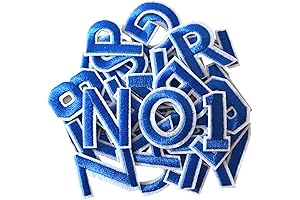 GYGYL Blue Iron on Letters for Clothing