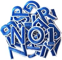 Vista 31 de GYGYL 36 Parches de Letras y Números para Planchar, Parches de Letras de Animales, Parche Bordado del Alfabeto A-Z, Números 0-9 Aplique para Ropa