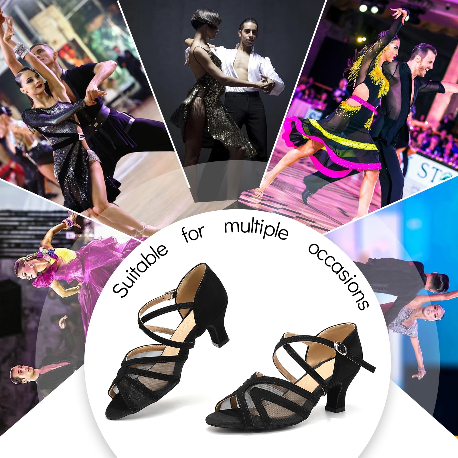 Donna Scarpe da Ballo Latino Americano 5cm Tacco