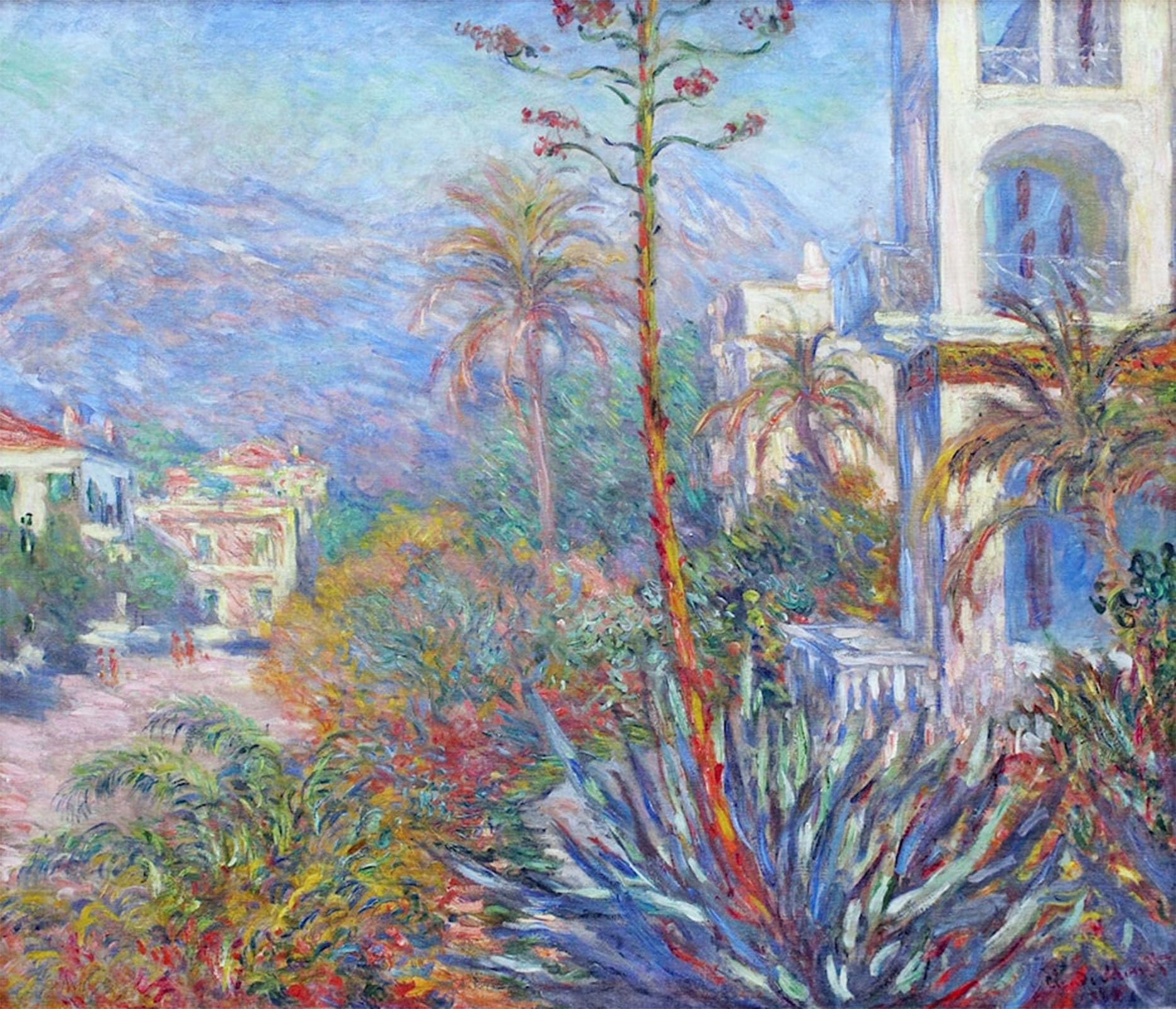 POSTERIIk Famous Print Pop Art Wall Art Graffiti Villas At Bordighera by Claude Monet Art Prints for Home Decor 60x90cm