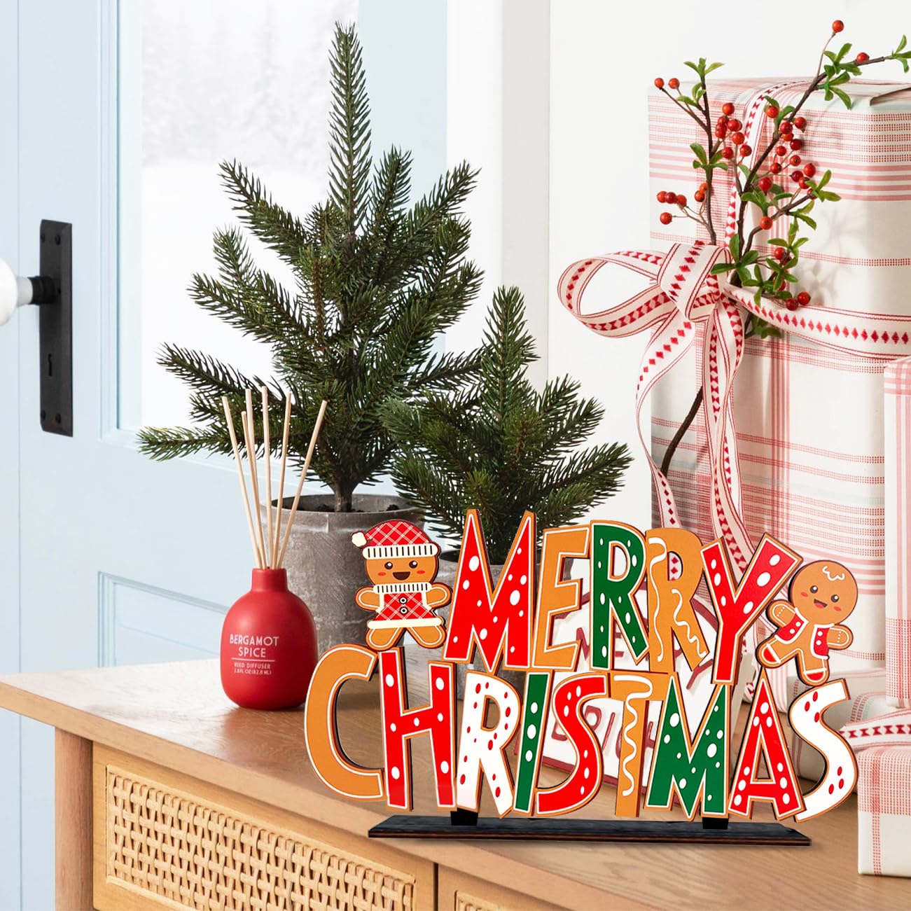 Hugsweet Décorations De Noël En Bois Pain D'Épices - Figurines Festives Pour Maison