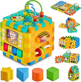 BABYSEATER Baby Activity Cube – 6-in-1 Multi-Assembly Activity Square for Babies 10m+ – BPA-Free Play Cube for Infants & T...