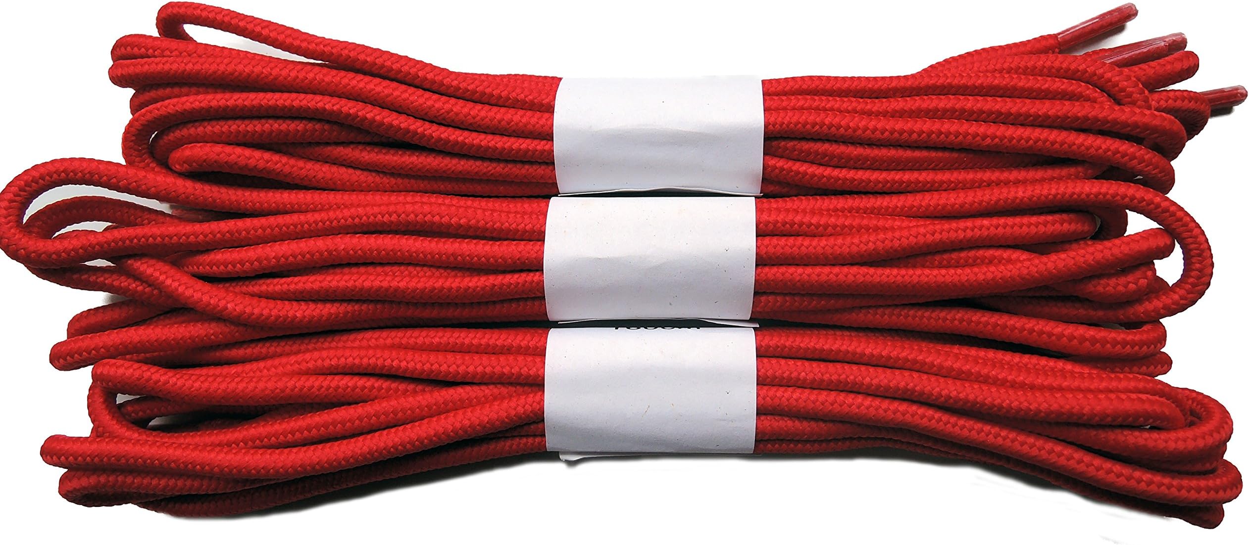 Pack of 3 Pairs Long Round Boot Shoe Laces Punk Oi Black Red White