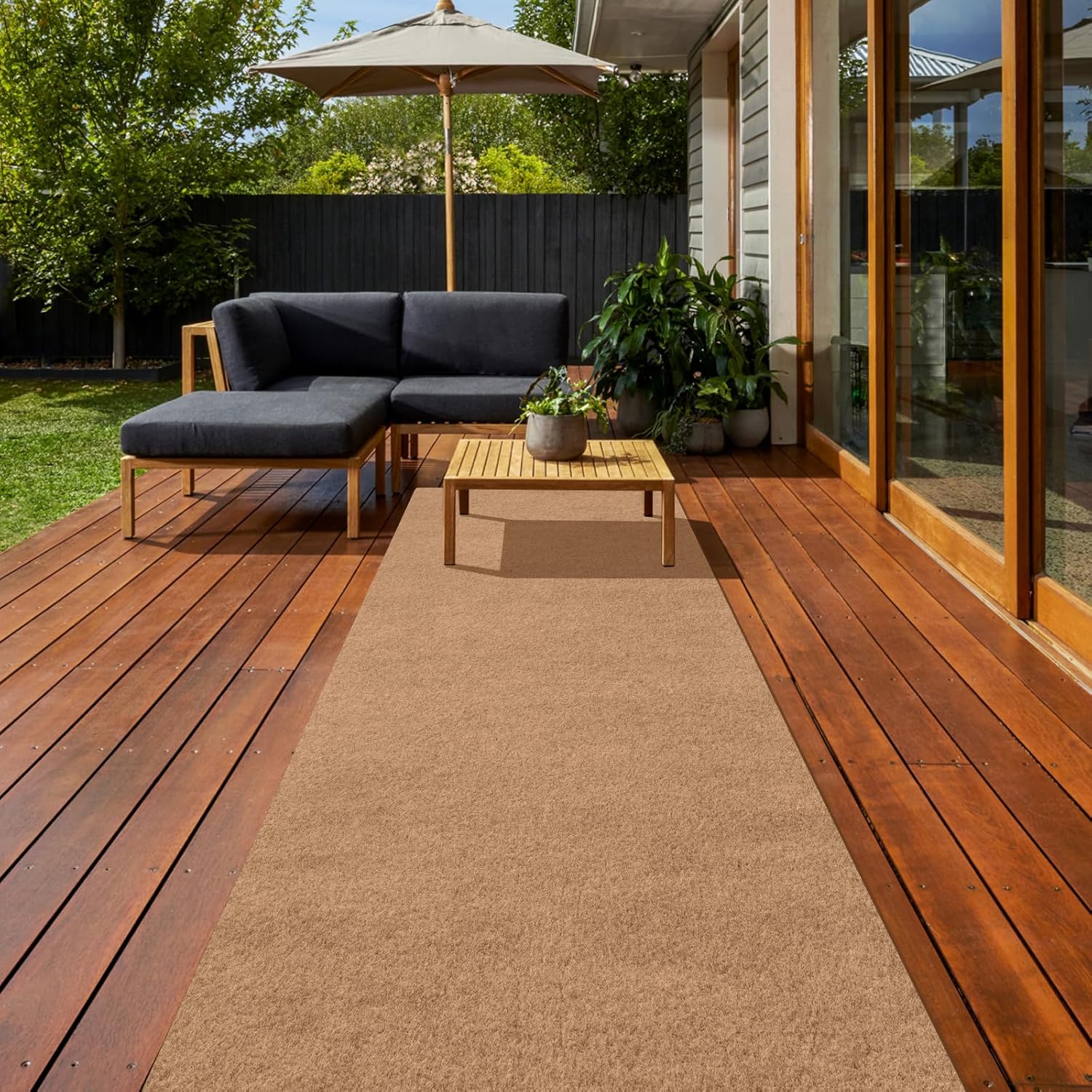 ANTPOP 2FT x 6FT Non Slip Runner Rug - Waterproof Washable Outdoor Runner Rug for Hallway, Patio, Laundry Room, Custom Length Carpet Runner for RV, Entryway, Garage, Patio, Indoor Outdoor