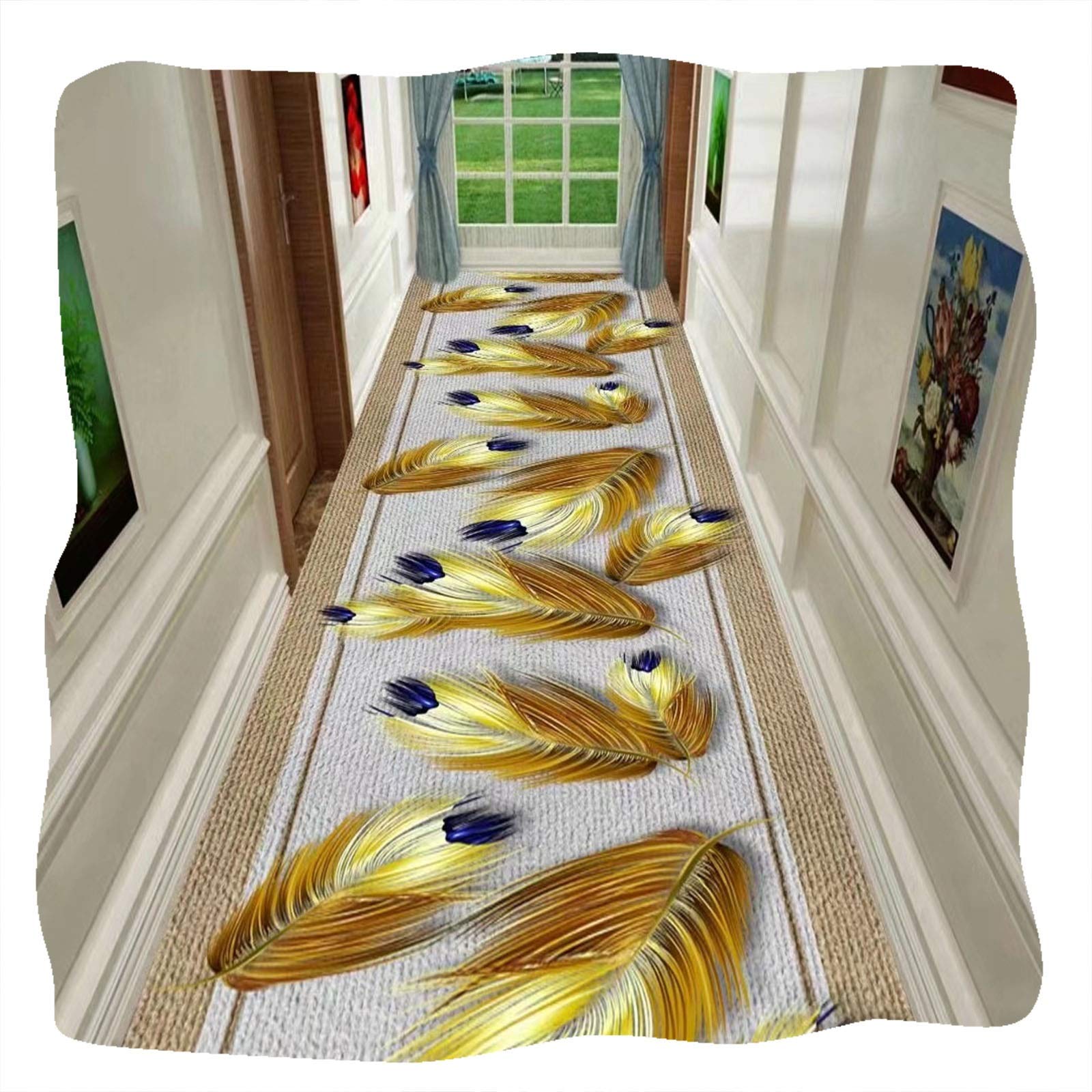 Alfombras de pasillo largo entrada felpudos moqueta corredor lavable ZRUYI 1x2m