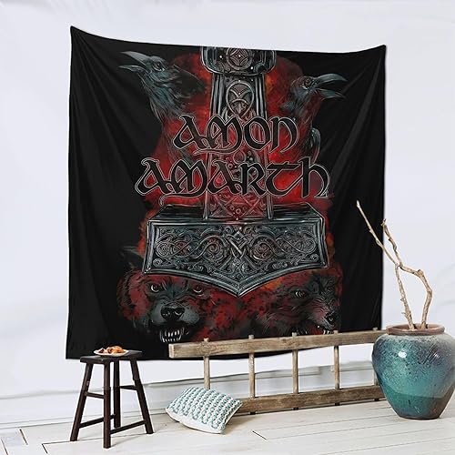 Miniatura 4 de FYASFDH Amon Rock Amarth Tapiz para colgar en la pared, tapiz de arte de pared, tapiz para sala de estar, dormitorio, decoración del hogar, 59 x 59