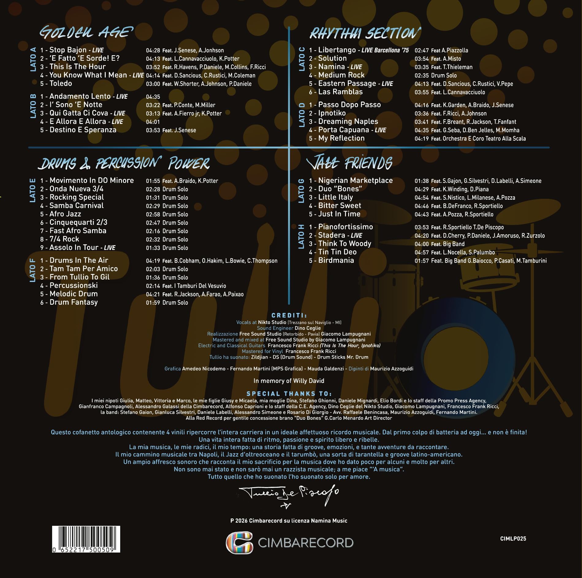 80 Tullio (Box Vinile Nero Edizione Limitata 300 Copie Numerate)