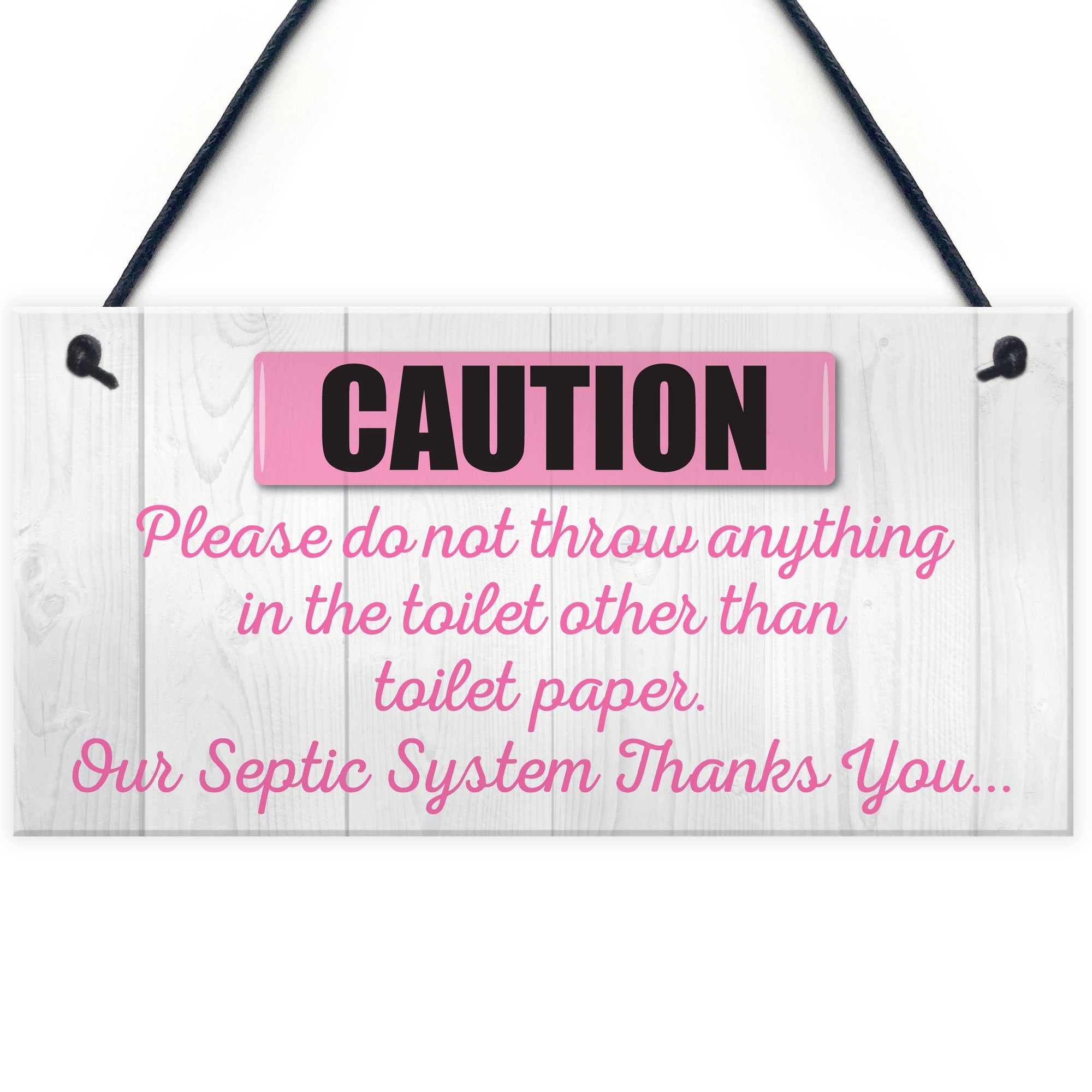 Red Ocean White Only Toilet Paper Hanging Septic Tank Plaque Bathroom Thank You Toilet Door Sign