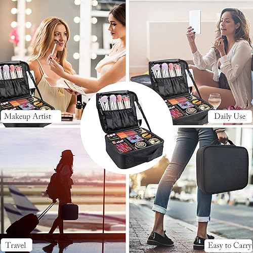 Miniatura 7 de Estuche de maquillaje de viaje JOURMON, Negro, Chico