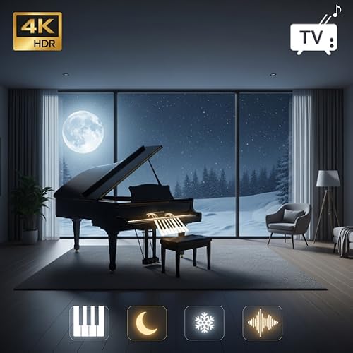 Piano Moonlight Sonata 4K – Gentle Keys Smart TV Relax Loop