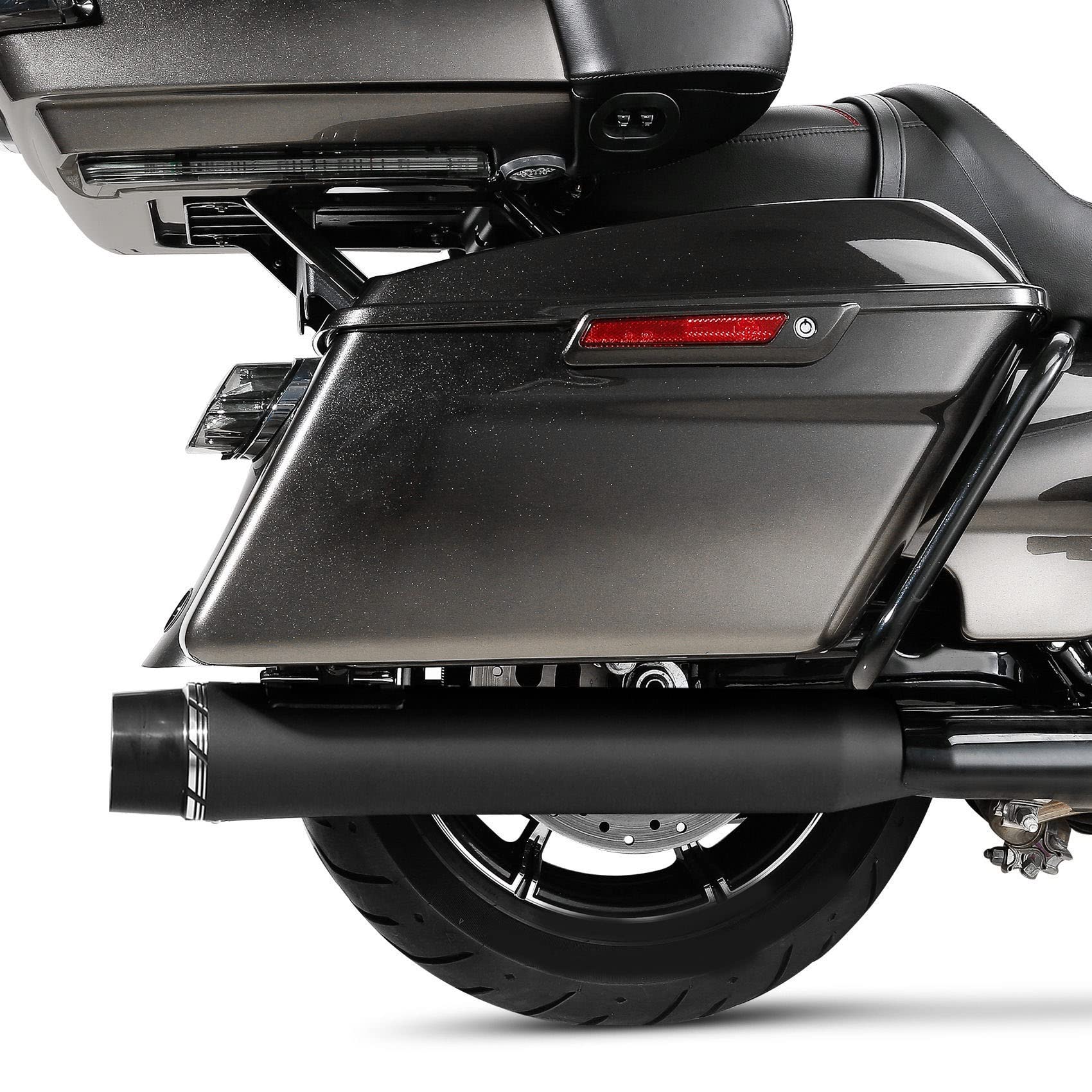 Motorrad Slip On Dual Auspuff Rohre Für Harley Road Glide Ultra FLTRU 2017 2018 2019 2020 2021 2022