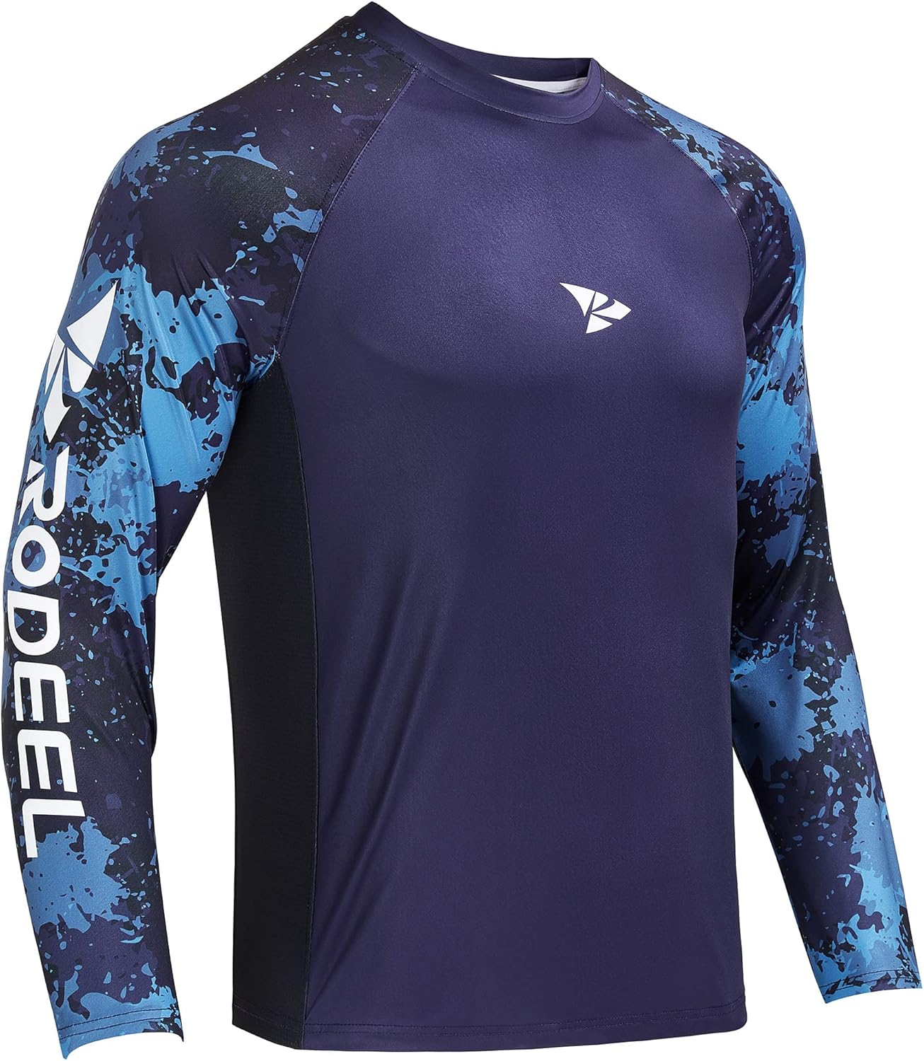 Rodeel Mens Loose-Fit Fishing T-shirt Bluff Performance Long Sleeve Shirt UPF 50 Raglan Sleeve