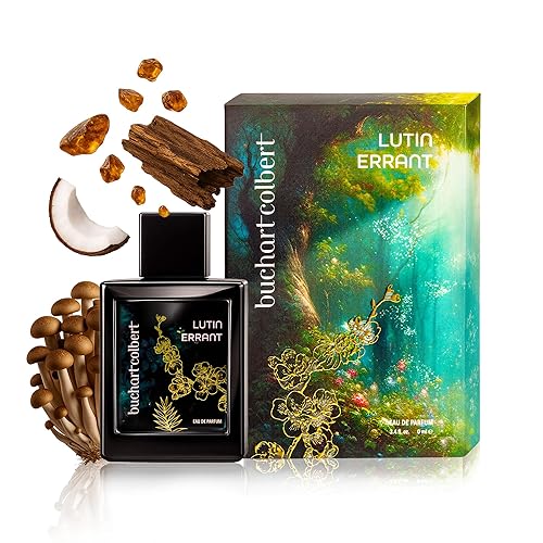 Fragancia Lutin Errant 1.7 fl oz  Nicho Eau de Parfum  Perfume de madera seca, coco y ámbar para hombres y mujeres con almizcle blanco y un corazón