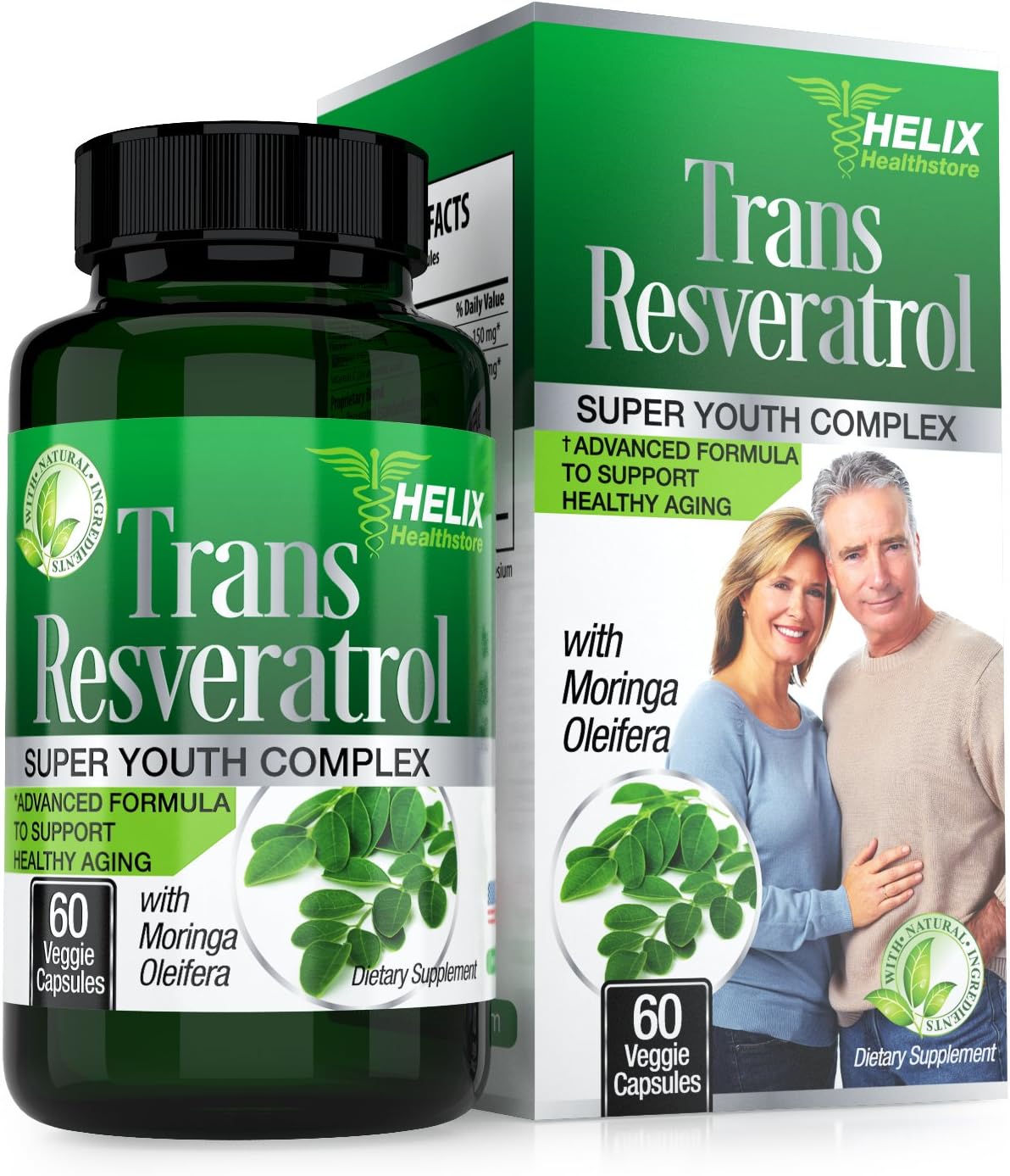 Trans Resveratrol Antioxidant Supplement - Best Anti Aging Pills for Women/Men - Polyphenols, EGCG Green Tea Extract, Vitamin C, Grape Seed for Weight Loss, Immune and Heart Health - Veggie Capsules