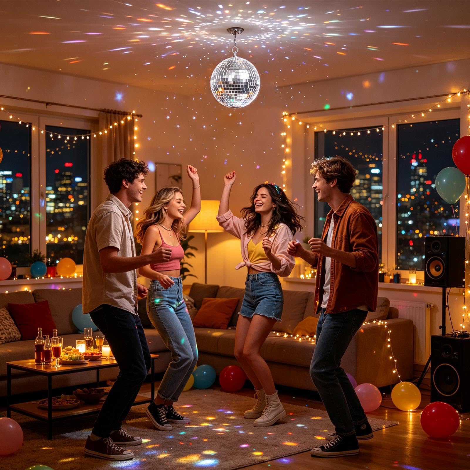 Boule disco réfléchissante pour l'extérieur Argenté
