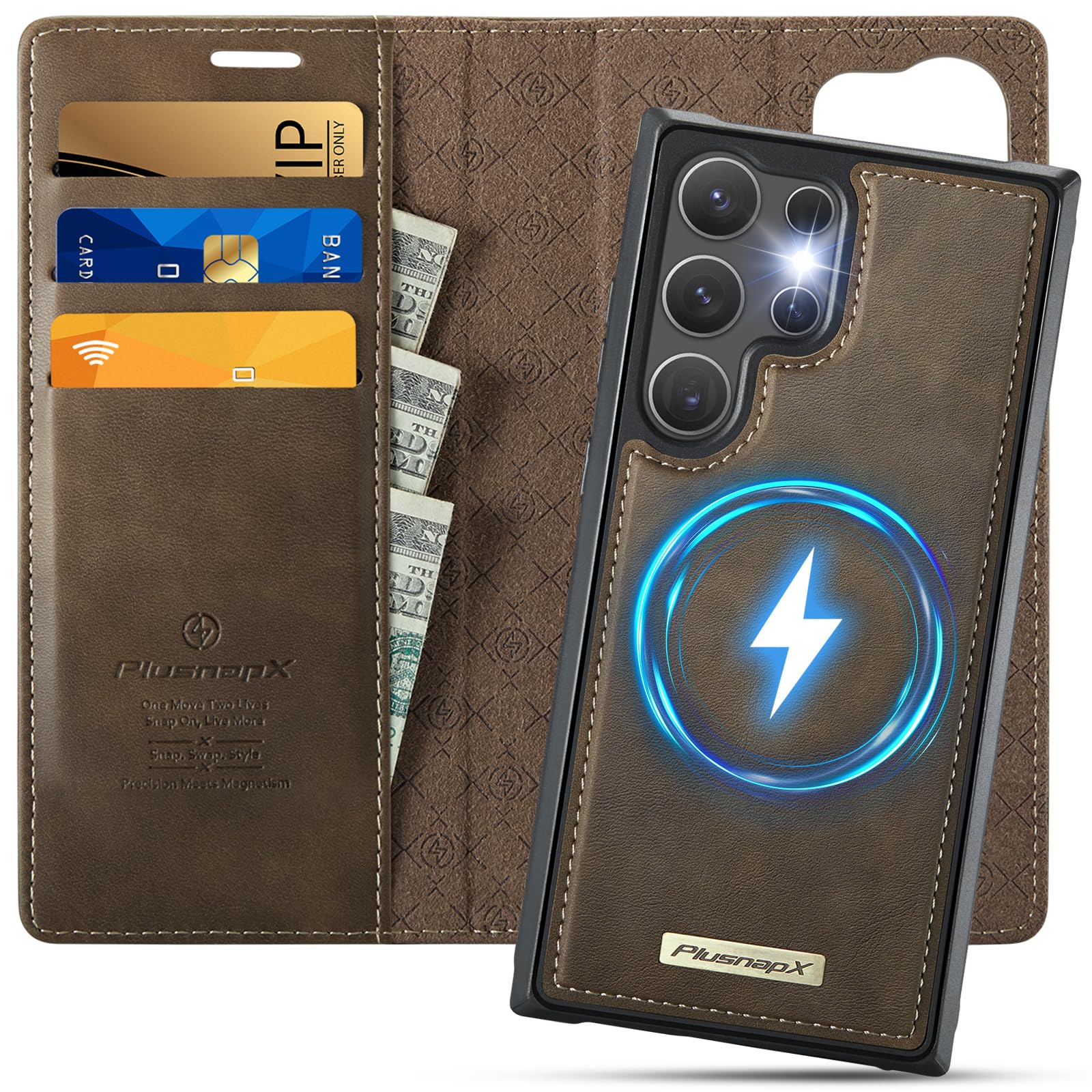 Amazon.com: PlusnapX Wallet Case for Samsung Galaxy S25 Ultra