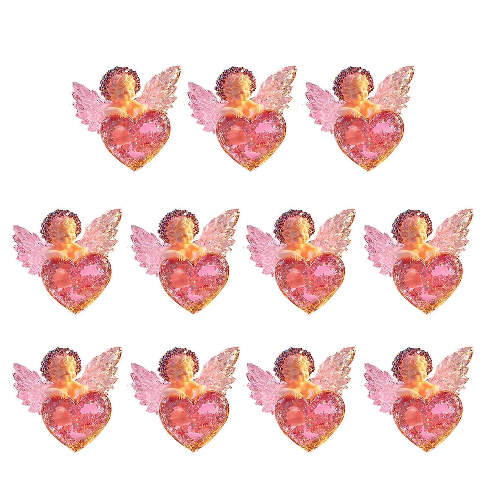 Sturdy Acrylic Angelic Pendant Romance Valentine Present Decors Piece for Backpacks or Auto Accessory Valentine Pendant