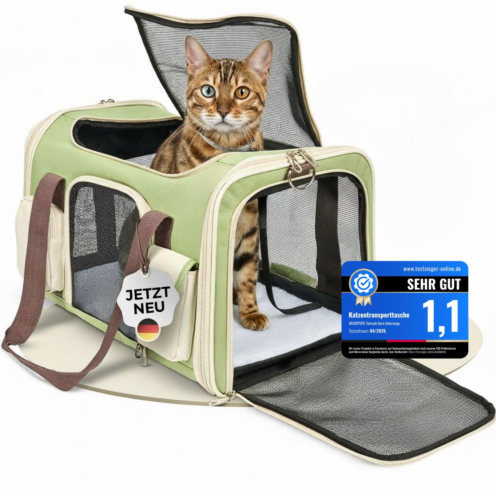 Katzentransportbox Hundetasche Kleiner Hund bis 10 kg [Faltbar] Transportbox Katze Hundebox Hundetragetasche Hundetransportbox Auto | Tragetasche aussuchen