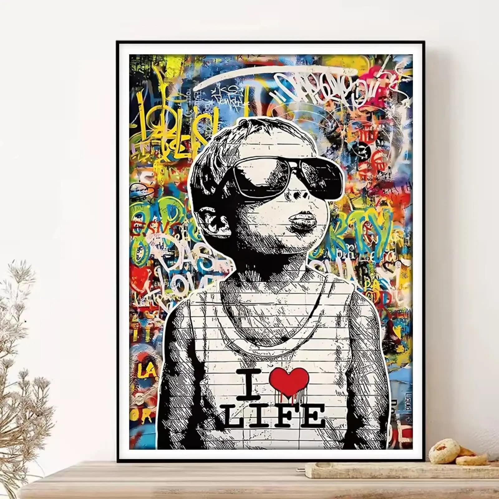 Art pop moderne style graffiti urbain pour dynamiser votre salon - 8