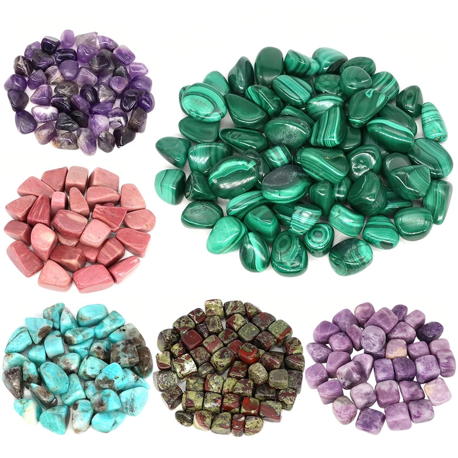 Kristallornamente Natürlicher Trommelstein, Mineralkies, Bulk-Mineral-Heilkristall, Edelstein, Probe, Aquarium, Heimdekoration Wunderschöner Kristall(Chiastolite,100g)