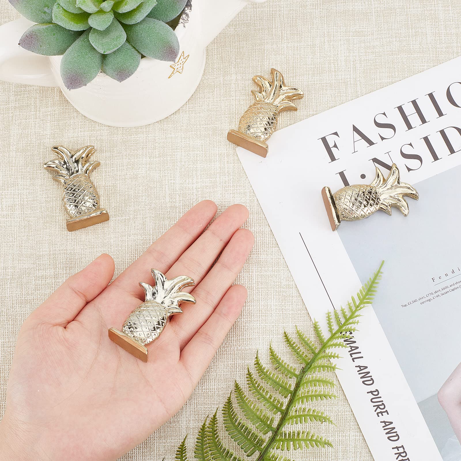 Amazon.co.jp: CHGCRAFT 6個 樹脂パイナップルプレースカードホルダー