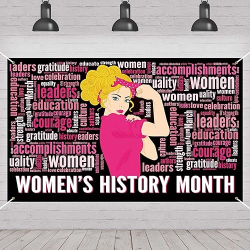 Decoración del mes de la historia de las mujeres, telón de fondo del mes de la historia de las mujeres, póster decorativo para fiesta, fotografía,