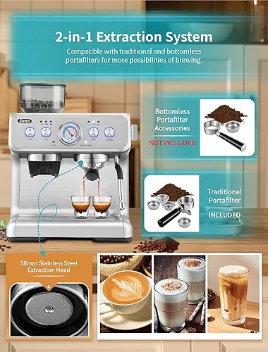 Miniatura 10 de Gevi Cafetera de 4 tazas con auto-Shut Off, Cafetera de goteo pequeña, cafetera compacta con filtro de cono, jarra de cristal y placa caliente,