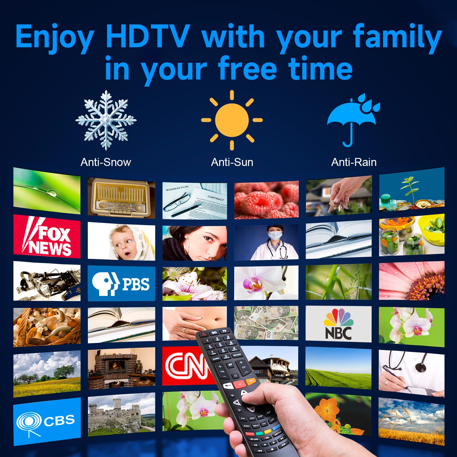 Antenna TV 2026 per interni, portata oltre 3600 miglia, antenna digitale per Smart TV per interni ed esterni, antenna HDTV per canali locali con amplificatore di segnale amplificato, supporta