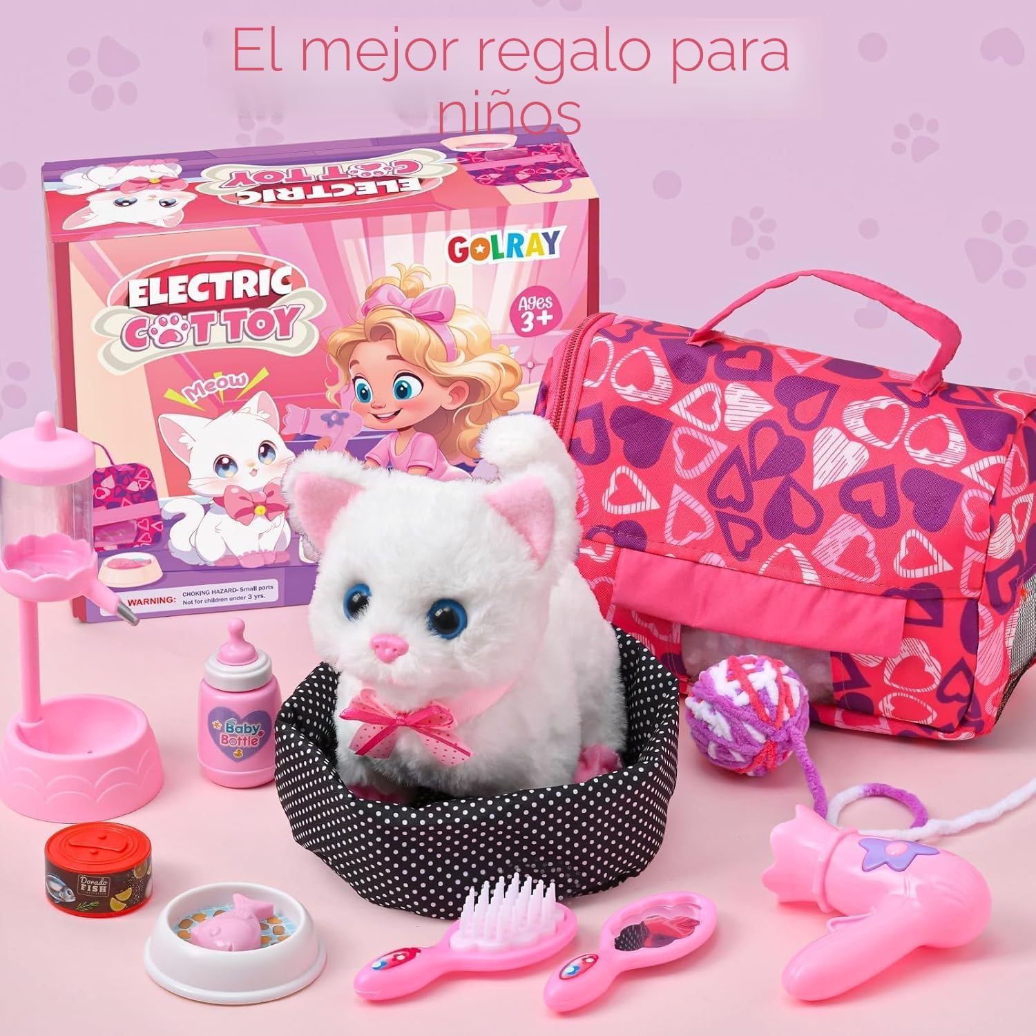Tacobear Juguete Electrónico para Gatos Peluche Interactivo Juguetes para Bebés Que Ladran y Mueven la Cola Regalos para Niñas de 3 4 5 6 Años Juguetes para Niñas de 3 4 5 6 Años