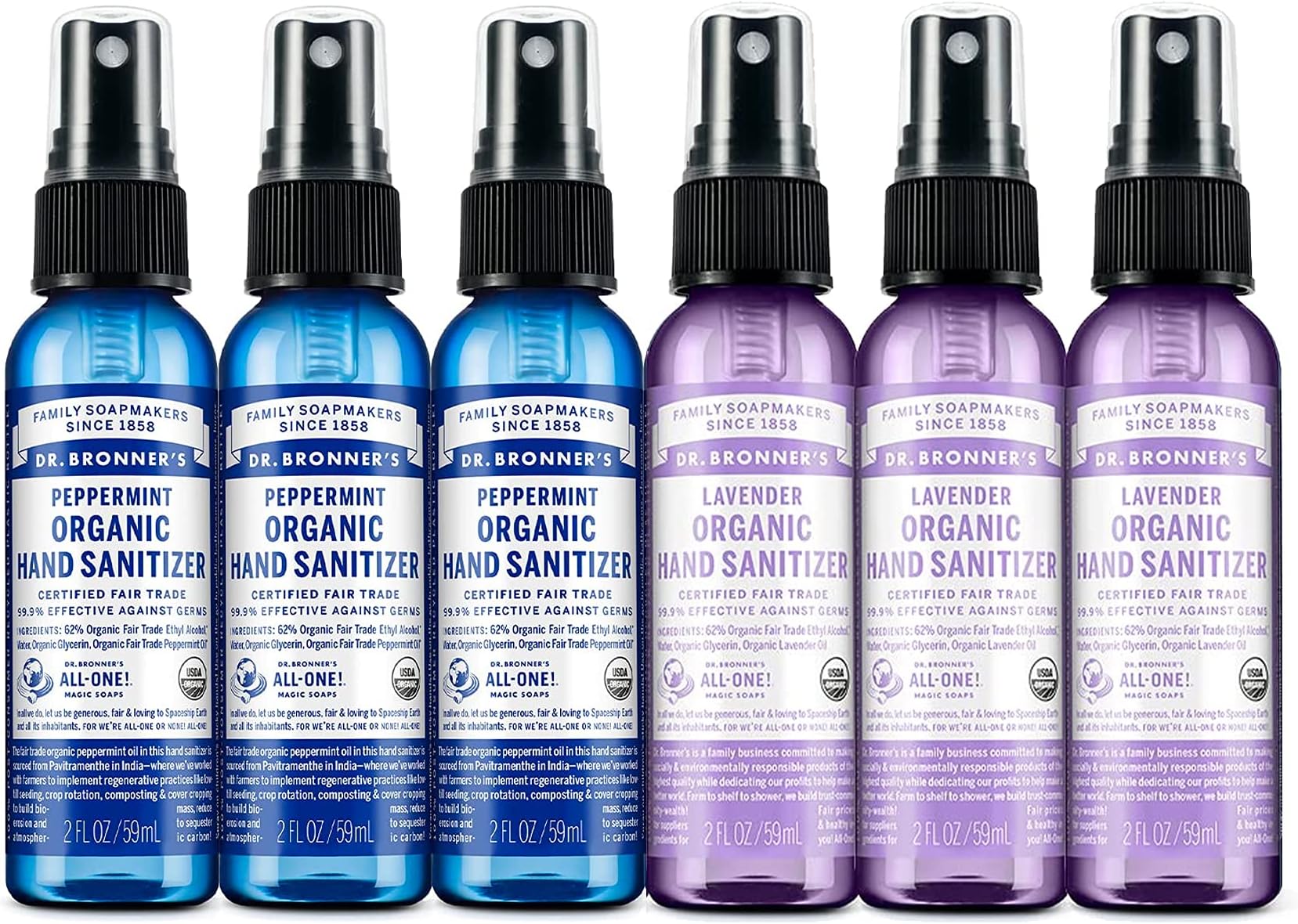 Dr. Bronner's Hand Sanitizer Lavender 2 Oz Dr