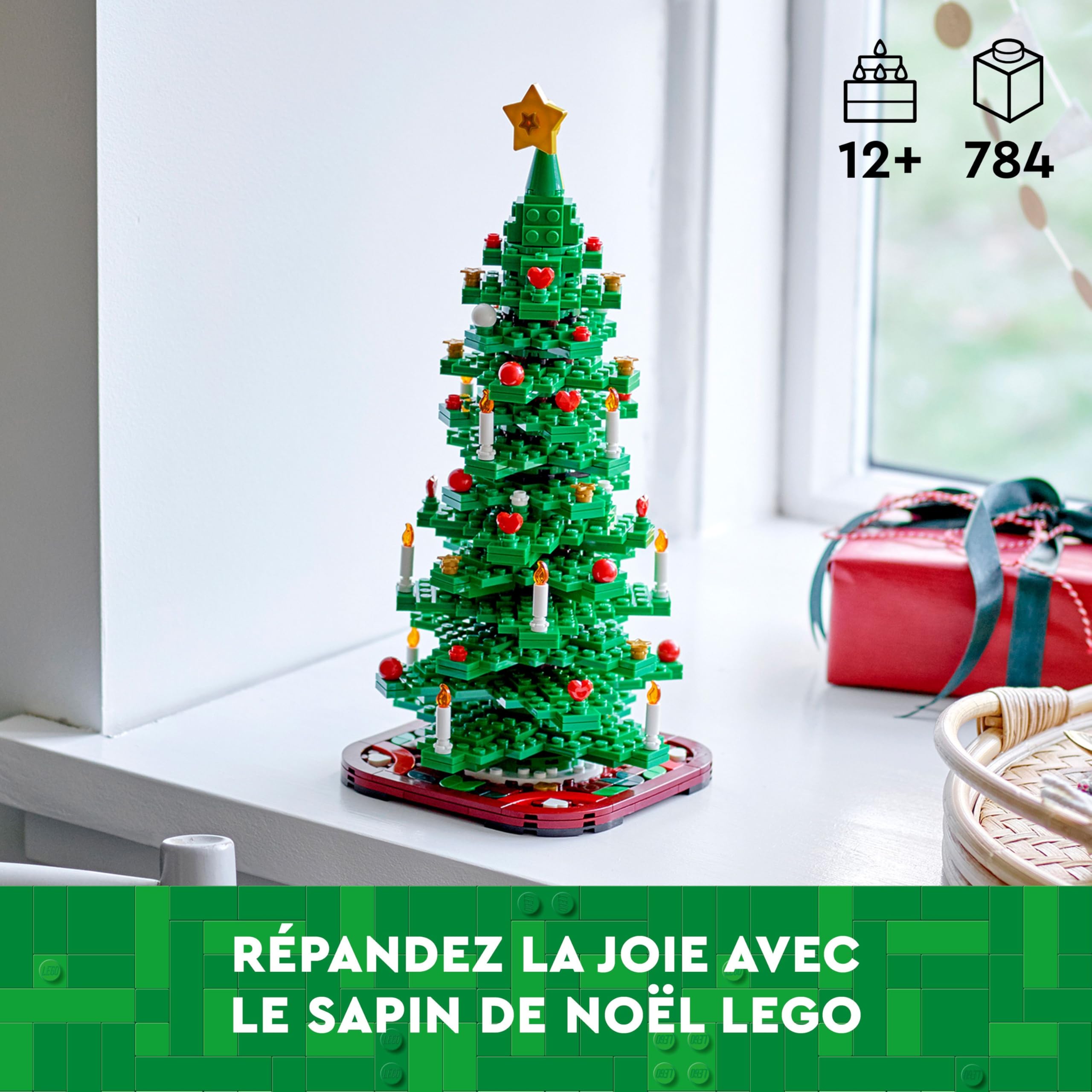 LEGO Le Sapin de Noël - Set de Construction pour Enfants - Décoration de Noël à Collectionner - Encourage la Créativité et Le Jeu d’Imagination - Projet Artistique Festif pour Toute la Famille 40573 | Décoration festive à collectionner pour la décoration