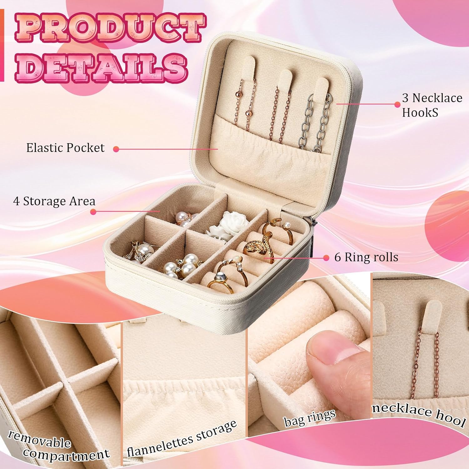 Batiyeer 18 Pack Cheer Team Gifts Cheerleader Travel Jewelry Organizer Bulk Mini Travel Case Jewelry Boxes for Women Girls Volleyball Senior Night Cheer Gifts Valentines Stuff(Cheer Girl)