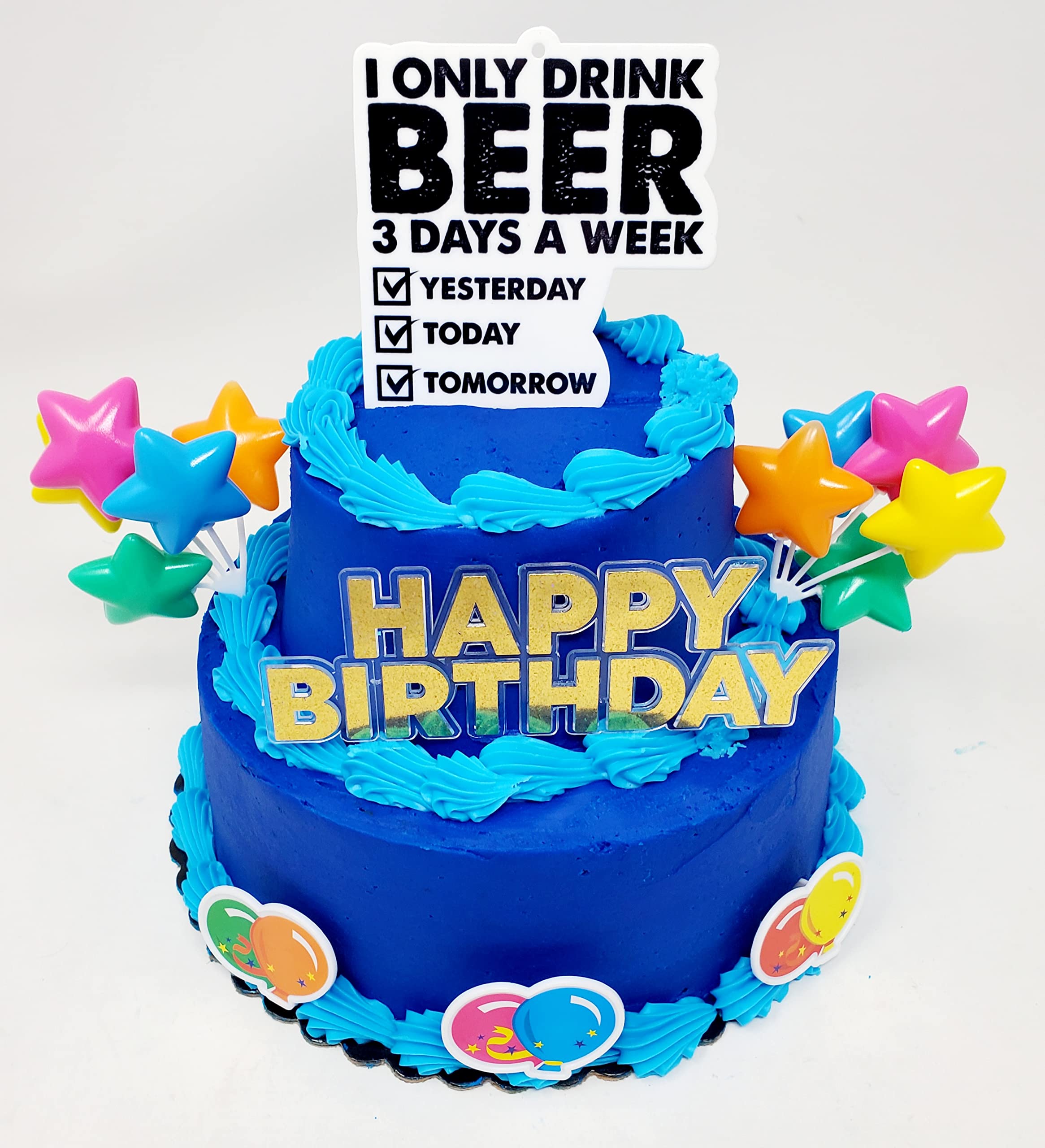 Amazon.com: Beer Birthday Cake Topper Set - I Only Drink Beer 3