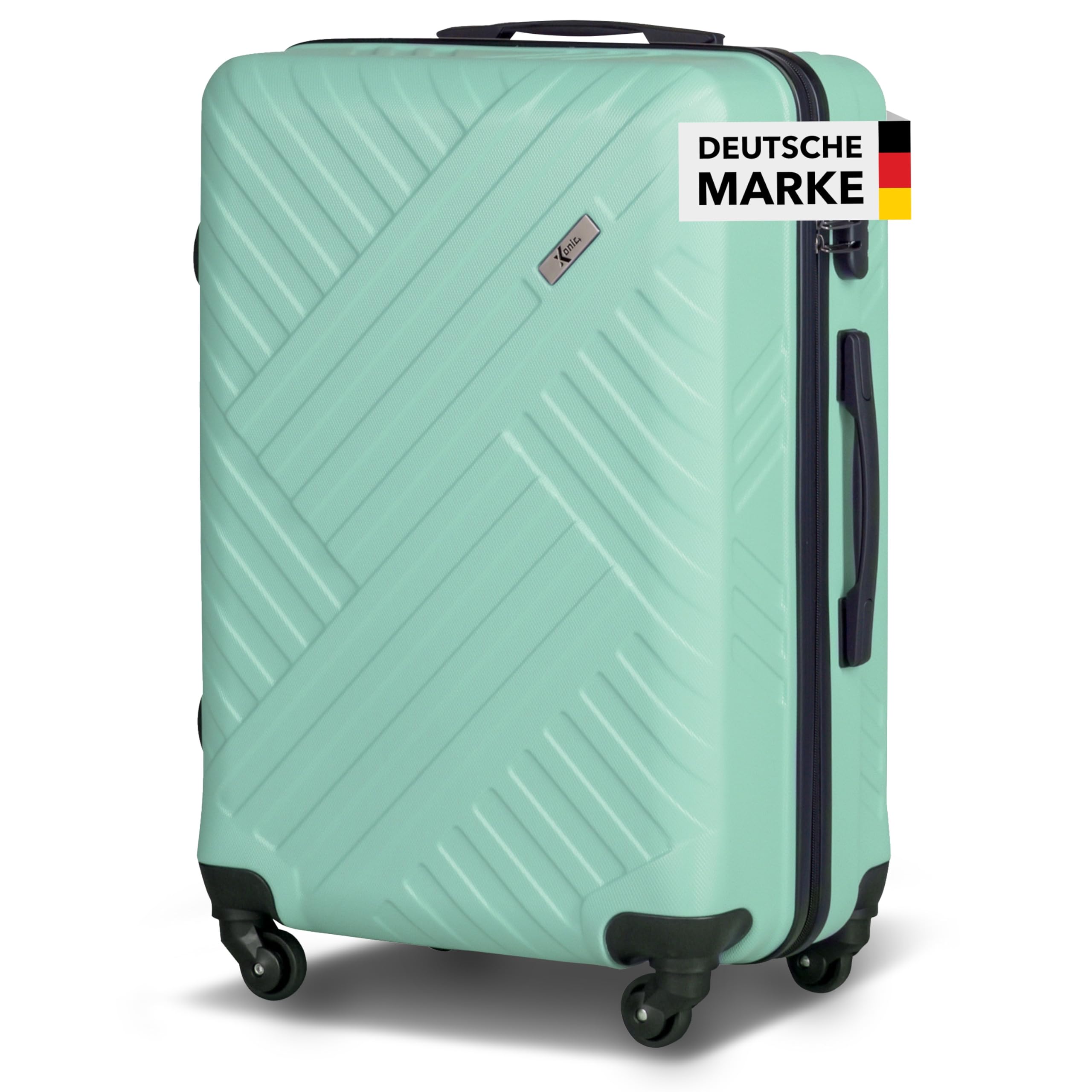 Xonic Design Reisekoffer mit Rollen– ABS Hartschalenkoffer mit 360° Leichtlauf-Rollen – hochwertige Koffer Trolleys Zahlenschloss in M, L, XL oder Set –Handgepäck Koffer, Suitcase