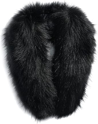 Faux Fur Collar detachable Hood Trim Replacement Neck Warmer Scarf Shawl Wrap For Winter Coat Jacket
