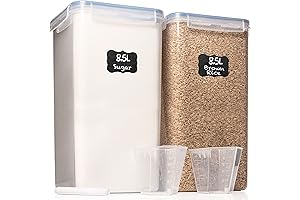 WHITE FEATHER SUPPLIES 2 PC Extra Large Airtight Food Storage Containers