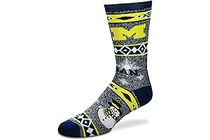 NCAA Ugly Christmas Holiday Snowman Socks for Men