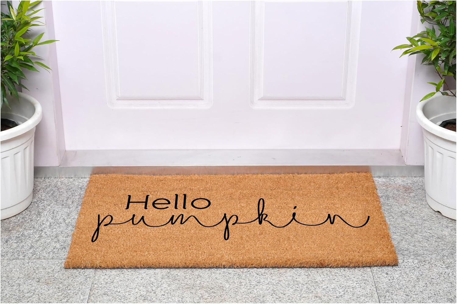 Calloway Mills Hello Pumpkin Doormat (Tan/Black, 24" x 36")