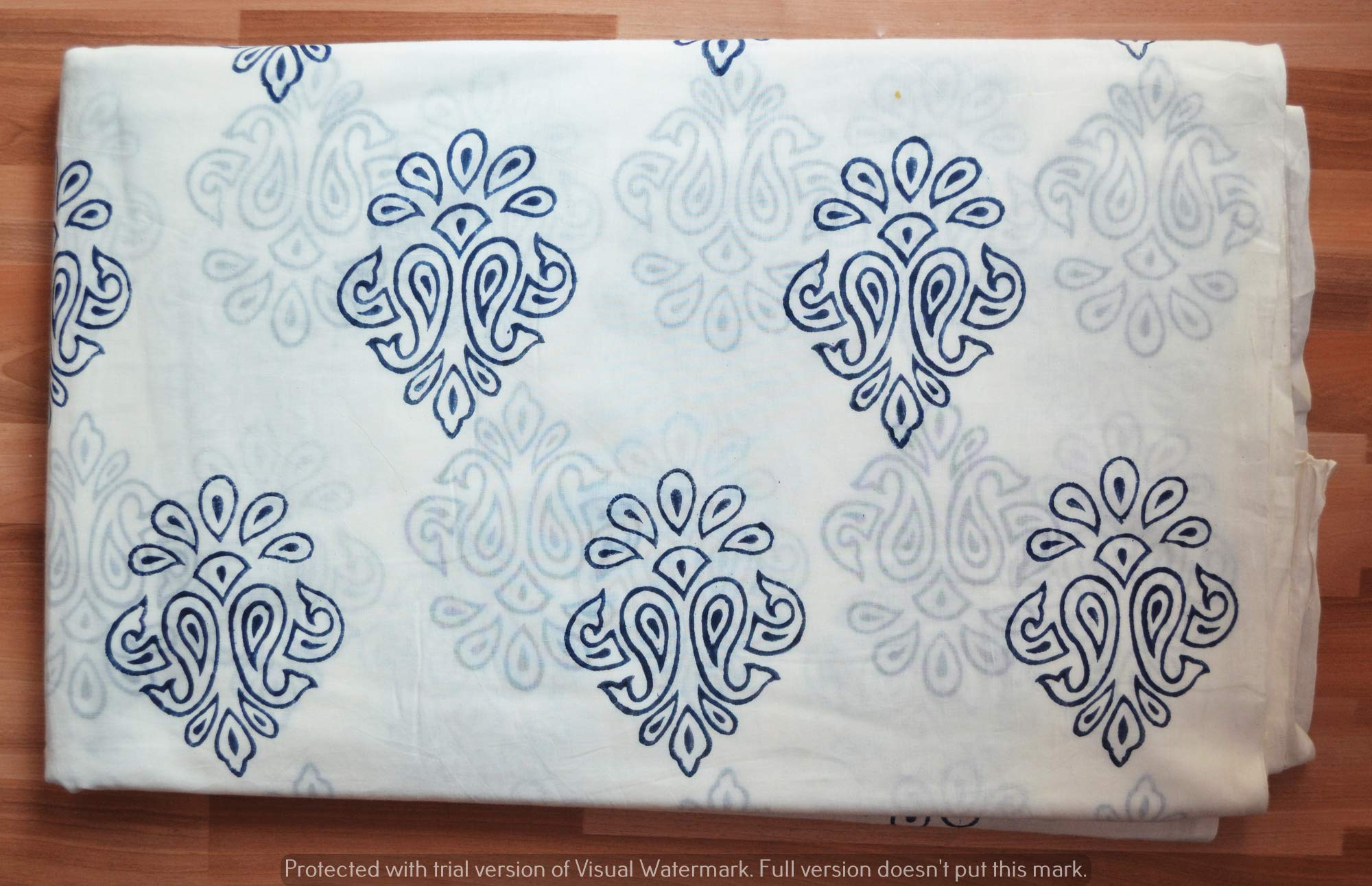 Traditional Jaipur Tkanina bawełniana z nadrukiem firmy The Yards, indyjskie tkaniny z nadrukiem na letnią sukienkę, kurti, szalik, poduszkę, pokrowiec na sofę (10 metrów)