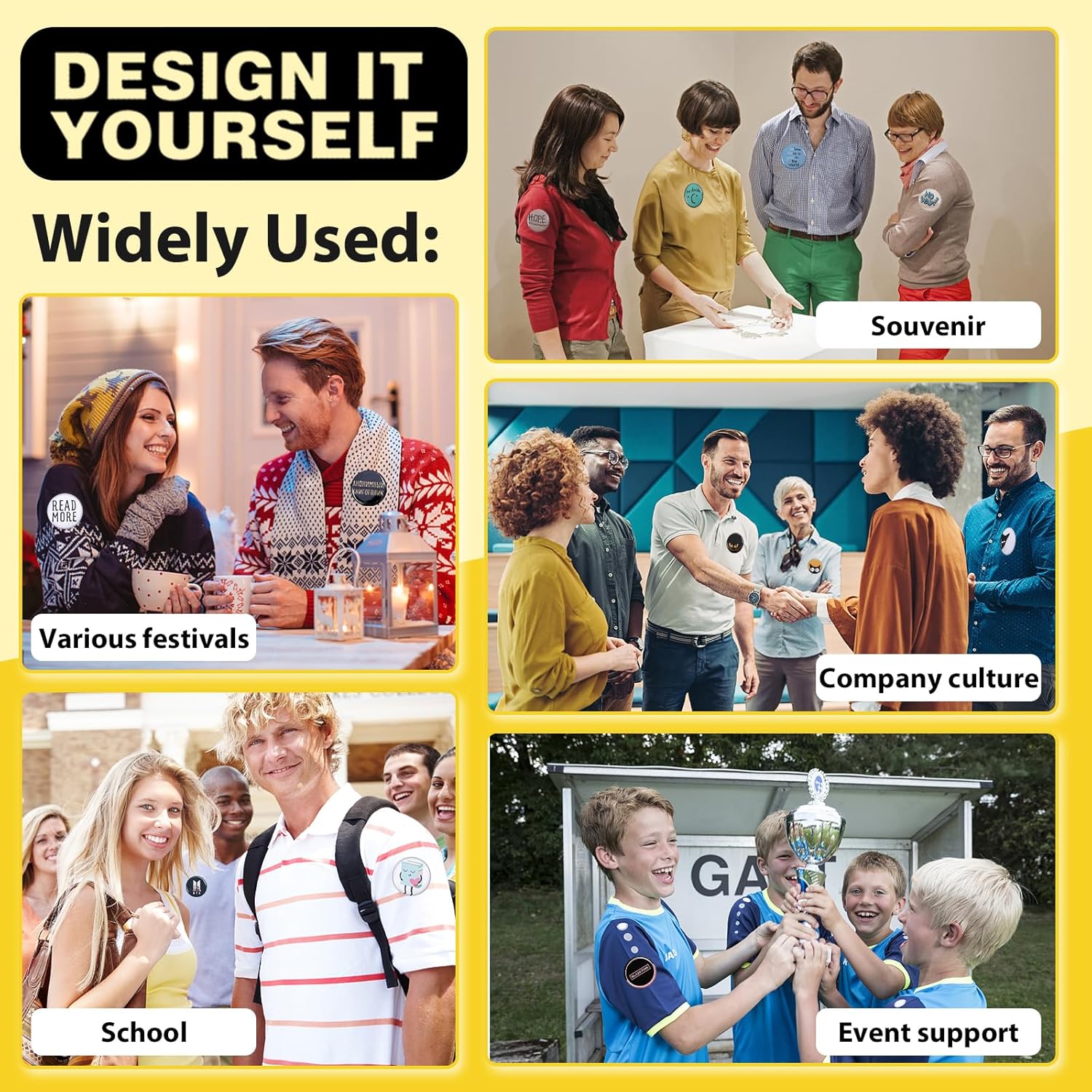 Happizza 25pcs Acrylic Clear Button Pins,2.76 Inch Custom Pin Badges, DIY Blank Buttons Pins,Round Photo Buttons Personalized Button Making kit for Craft 70mm/2.76in 25 pack