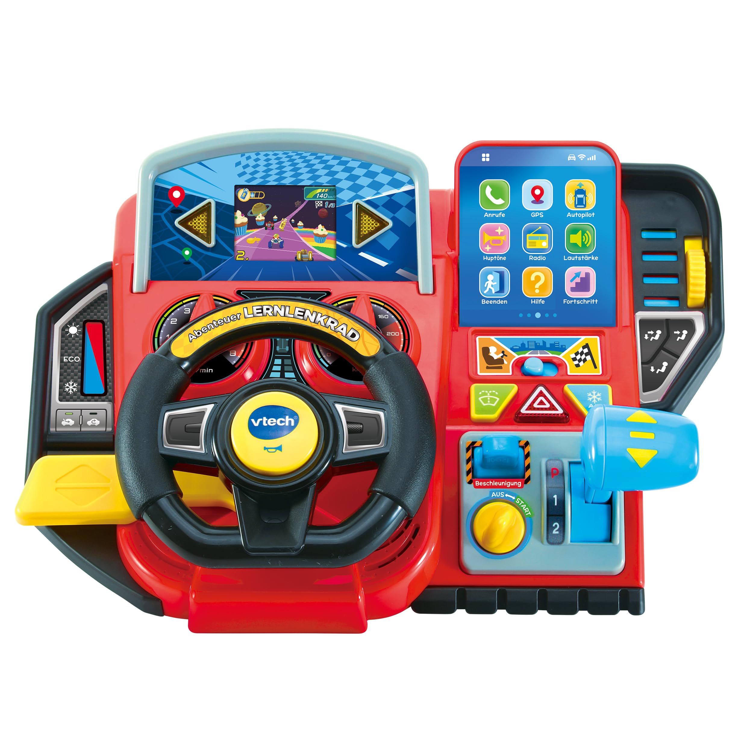 VTech Adventure Learning Steering, Interactive Steering Wheel with LCD Colour Screen, 3 Play Modes, Numerous Learning Content and 23 Melodies, for Children from 3 to 7 Years