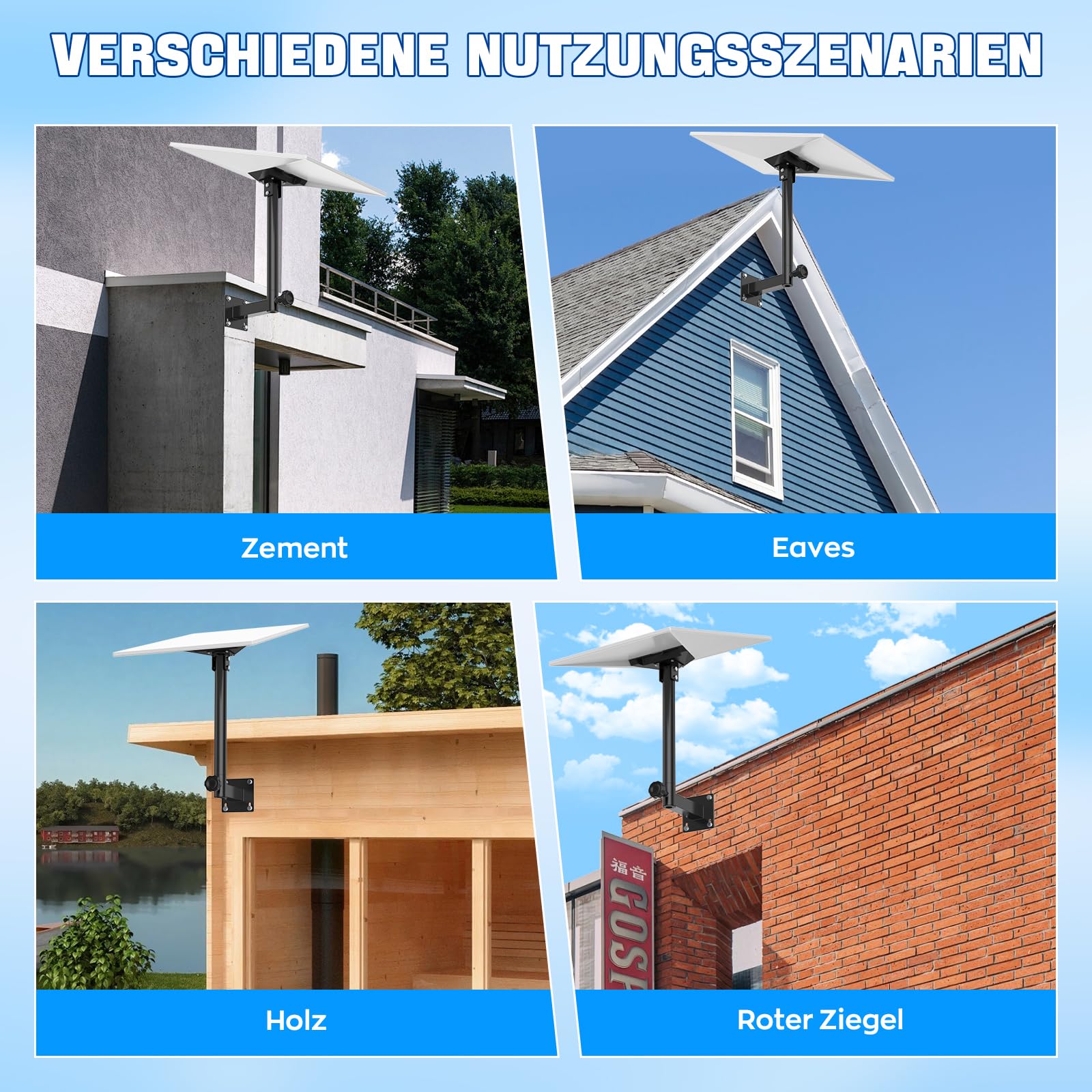 IMAYCC Montaggio Starlink Gen 3,Supporto Starlink Gen 3 Regolabile 360° con Adattatore per Palo Starlink V3 Parete/Tetto per Standard Starlink Internet Satellite