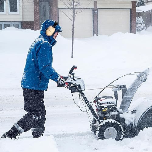 Vista 206 de ProCase - Orejeras de seguridad con protección auditiva NRR de 28 dB; para campos de tiro, podado de césped, construcción, carpintería, 1 - Azul puro