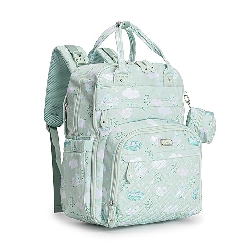 Miniatura 30 de BabbleRoo Pañalera Mochila para pañales de bebé - Bolso de viaje con artículos esenciales para bebés - Mochila multifuncional resistente al agua,